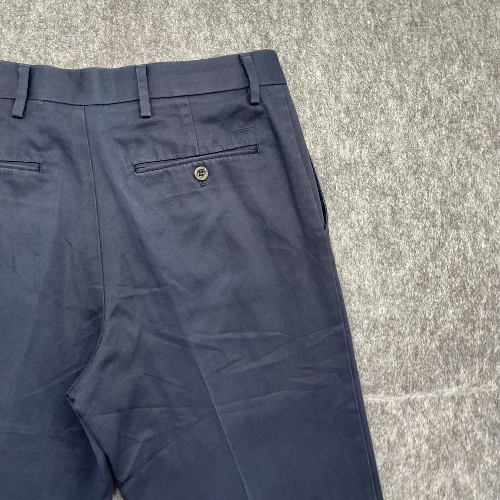 Dockers Pants Mens 32x32  Essential Khaki D2 Straight Fit Cotton Chinos Blue